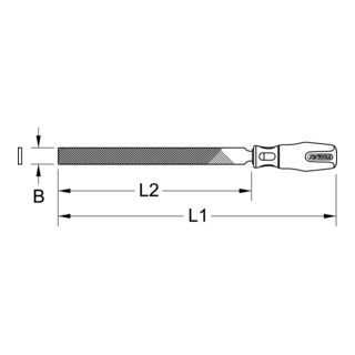 KS Tools BERYLLIUMplus platte vijl snede 1