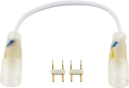 Groenovatie LED Neon Enkelkleurig Connector - 2-Aderig - Rond - Soldeervrij