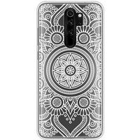 Xiaomi Redmi Note 8 Pro bedrukt siliconen hoesje mandala blanc