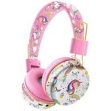 ELVANZA Kinderhoofdtelefoon, Draadloze Bluetooth-hoofdtelefoon, Roze