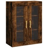 vidaXL Hoge kast, gerookt eikenfineer, 69,5 x 34 x 180 cm, houtvezelplaat