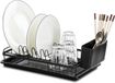 Merkloos / Sans marque Keukenrek Afdruiprek - Vaatwasser Organizer - Keuken Organiseren - Compact Ontwerp - 39 x 23 x 8cm - Zwart