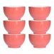 Excellent Houseware Soepkommen/serveer schaaltjes - 6x - Venice - keramiek - D14 x H8 cm - steenrood