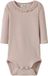 LIL' ATELIER BABY romper lichtroze Meisjes Stretchkatoen Ronde hals Effen - maat 62