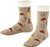 FALKE Little Cowboy gedessineerd katoen Sokken kinderen beige - maat 19-22