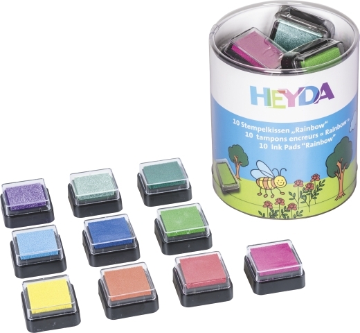 Heyda Ink Pad Rainbow 10 colours assort.