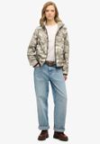 Superdry - Veste coupe-vent à capuche pour femme avec logo - Vert camouflage