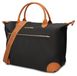 Elowen Sac à main Femme, modèle Prime, cuir vegan, bicolore (noir et marron)