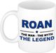 Bellatio Decorations Roan cadeau mok - man myth legend - naam koffiemok / beker - wit en blauw - 300 ml - verjaardag
