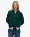 Superdry Pull en maille décontracté à demi-zip Green Taille : 42