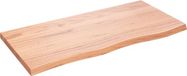 vidaXL Wastafelblad 100x50x(2-4) cm behandeld massief eikenhout lichtbruin