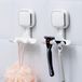 Rasoir Support pour la Douche avec 2 Pièces Ventouses, Réutilisable et Sans Percage