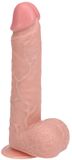 Shots BV Vibrating and Rotating Straight Cock with Balls - 8" / 20.5 cm - Chair