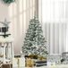 Sapin de Noël artificiel enneigé 120 cm 200 branches imitation Nordmann grand réalisme