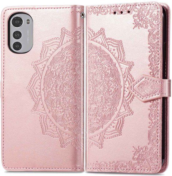 iMoshion Mandala Book Case - Motorola Moto E32/E32s - Rosé Goud