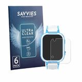 Savvies Screenprotector voor Olivfant Kids Smartwatch 1.44" - Folie Beschermfolie transparant 6 Stuks