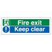Branduitgang Branduitgang/Houd helder - 300 X 100 mm