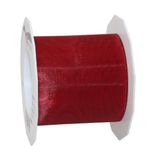 C.E. Pattberg Sheer organza lint robijnrood, 27 meter cadeauverpakkinglint, 7 cm breed, accessoires voor decoratie en handwerk, decoratielint voor geschenken, voor elke gelegenheid