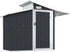 vidaXL Tuinschuur 270x130x208,5 cm Gegalvaniseerd Staal Antracietkleur