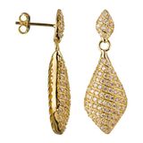 Orphelia Oorhanger Pave In Lines Zirconium 158 Stones Silber Vergoldet