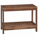 vidaXL Badkamer Zijtafel Naturel 60 x 30 x 45 cm Massief Teakhout