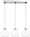 MOKA SILVER Lampe suspendue chromée avec abat-jour blanc, numéro d'article 13-672