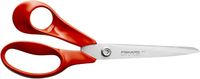 Fiskars Classic universele doe-het-zelf-schaar, linkshandig, totale lengte: 21 cm, verbeterde torxschroef en ergonomische handgreep, hoogwaardig staal/kunststof, rood, 1075037
