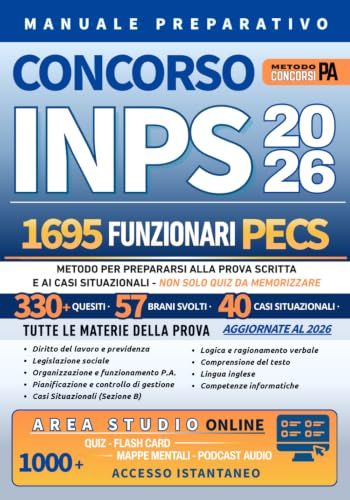 CONCORSO INPS 2026 PECS - Manuale Preparatorio