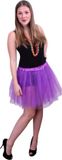 Merkloos / Sans marque Partyxplosion B.V. Tule rokje voor dames - carnaval verkleed rokje - paars - onderrok - petticoat - one size