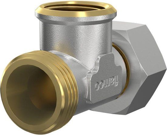 Flamco Flexofit T-stuk voor waterslagdemper 1/2x3/4 Zilver