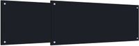 vidaXL Keukenachterwand 2 stuks Zwart 100 x 40 cm Gehard Glas