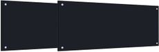 vidaXL Keukenachterwand 2 stuks Zwart 100 x 40 cm Gehard Glas