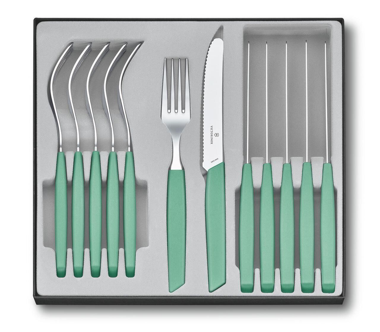 Victorinox Swiss Modern Bestekset - 12-delig - Groen