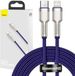 Baseus Cafule USB-C naar Lightning kabel, 20W, 2m (Paars)