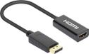 Manhattan 153713 DisplayPort Adapter [1x HDMI-bus - 1x DisplayPort stekker] Zwart 15 cm