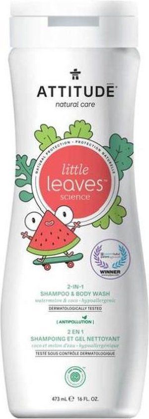 Attitude Little Leaves 2-in-1 Shampoo & Body Wash - Watermelon & Coconut - 475ml