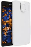 Mumbi REAL lederen hoes voor Microsoft Lumia 950 XL hoes lederen etui wit (lus met retraite functie uittrekken)