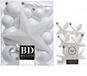 Decoris Kerstversiering kunststof kerstballen en sterren wit 5-6-8 cm - 39x stuks - met stervorm piek 19 cm