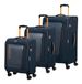 American Tourister Aktivus 4 wielen Kofferset 3-delig met uitbreidingsplooi - Zachte bagage - TSA slot - dark navy-radiant orange