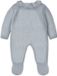 Miniland Gebreide pyjama grijsblauw 32cm, eco en gerecycled, op kleerhanger, 3+