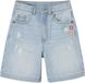 Vertbaudet Bermuda jeans met geborduurde bloemen