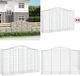 vidaXL Gabions - 8 pièces - voûté - 200x50x120/140 cm - fer