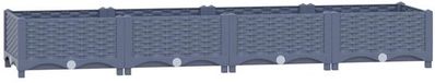 vidaXL Plantenbak verhoogd 160x40x23 cm polypropyleen
