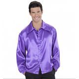 Widmann Paarse satijnen disco blouse XL