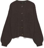 VERO MODA VMLEA LS O-NECK CARDIGAN NOOS Dames Trui Bruin