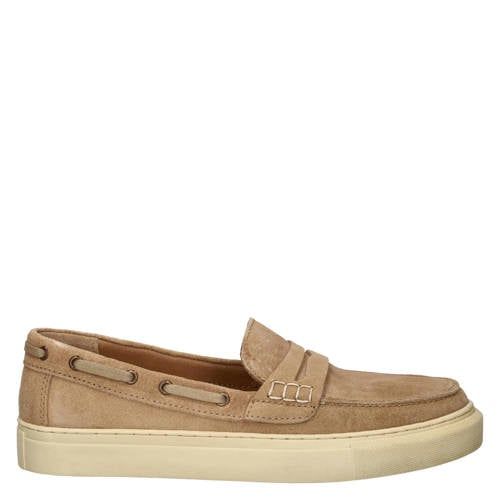 Cafe Moda Beige Suede Loafers