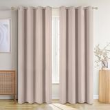 Blumtal Gordijnen - Verduisterend Gordijn Kant en Klaar - Blackout Gordijnen - 132 x 215 cm - Taupe - Set van 2