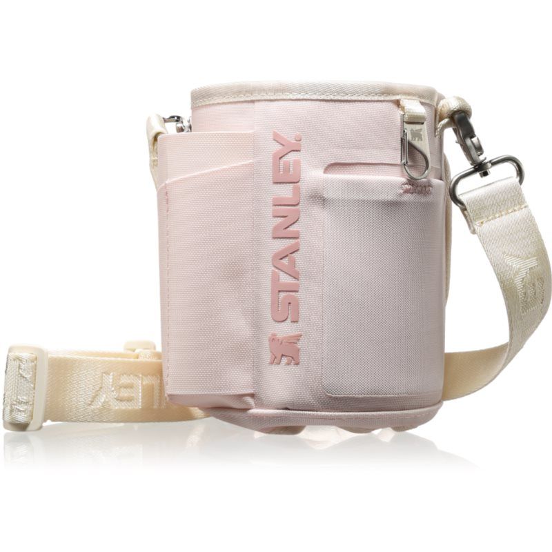 Stanley 1913 All-Day Quencher Carry-All 1.18L - Drukknoopsluiting met 2 knopen - Telefoonvakje - Vakje voor pasjeshouder - Sleutelclip met karabijnhaak - Afneembare Cross Body Strap - Rose Quartz