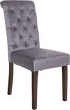 CLP Lisburn Chaise de salle à manger velours gris foncé