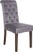 CLP Lisburn Chaise de salle à manger velours gris foncé